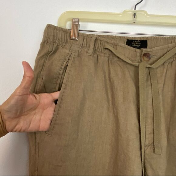 Linen Club Room Luxury Women’s Tan Adjustable Waist Pockets Contemporary Size L - Picture 9 of 11